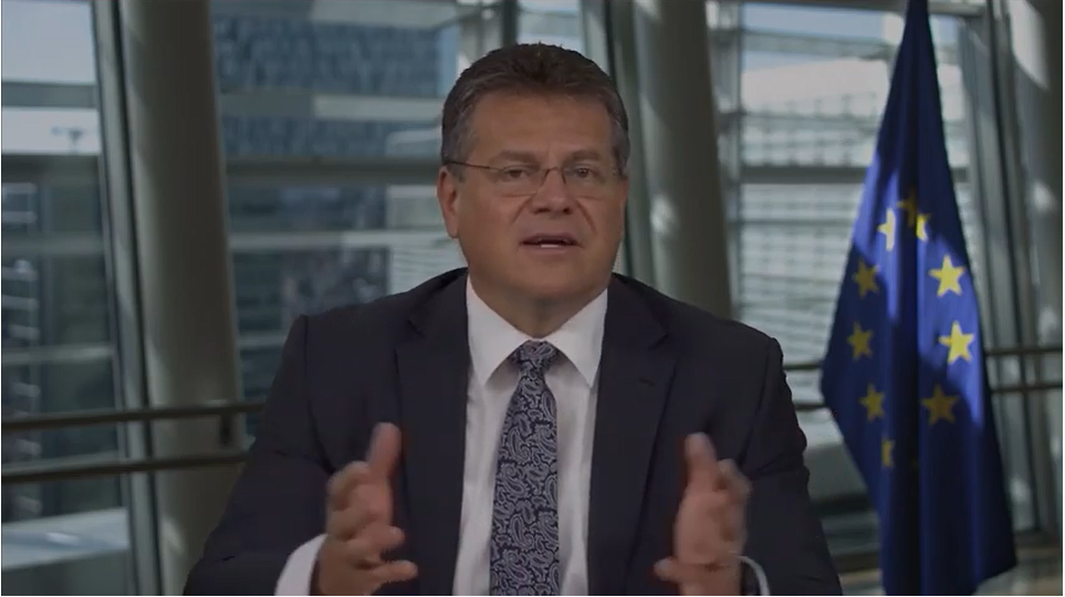 Maros Sefcovic_screenshot Nordic webinar