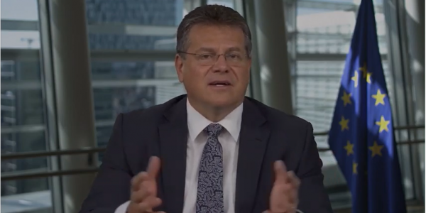 Maros Sefcovic_screenshot Nordic webinar